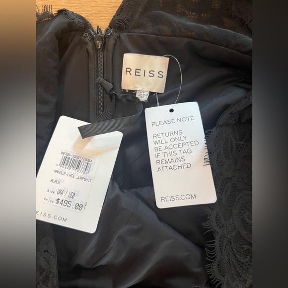 REISS Manola lace jumpsuit size 0 NWT - Picture 4 of 4